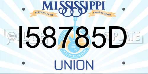 I58785D Mississippi License Plate