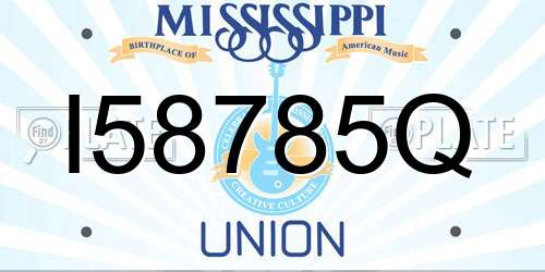 I58785Q Mississippi License Plate