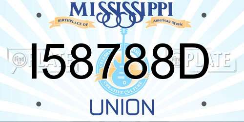 I58788D Mississippi License Plate