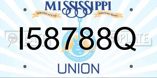 I58788Q Mississippi License Plate
