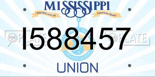 I588457 Mississippi License Plate