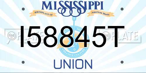 I58845T Mississippi License Plate