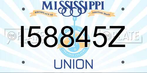 I58845Z Mississippi License Plate