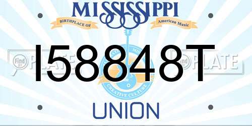 I58848T Mississippi License Plate