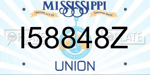 I58848Z Mississippi License Plate