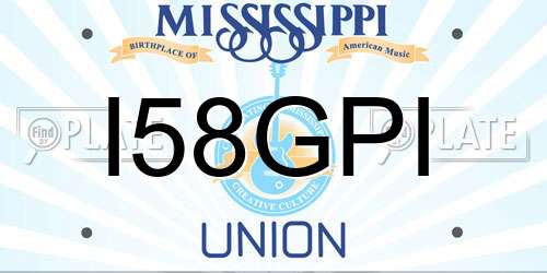 I58GPI Mississippi License Plate