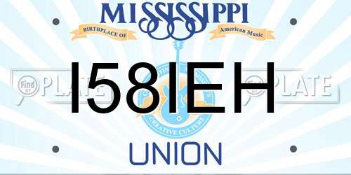 I58IEH Mississippi License Plate