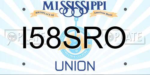 I58SRO Mississippi License Plate