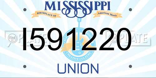 I591220 Mississippi License Plate