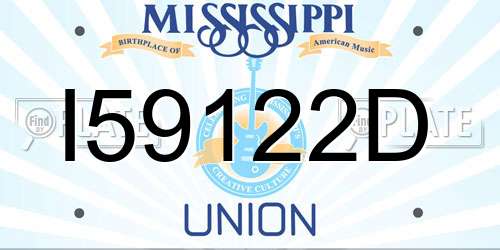 I59122D Mississippi License Plate