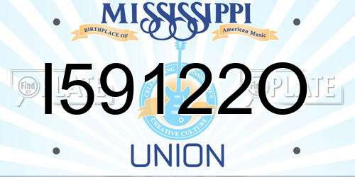 I59122O Mississippi License Plate