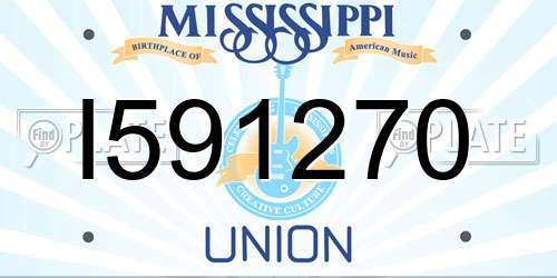 I591270 Mississippi License Plate