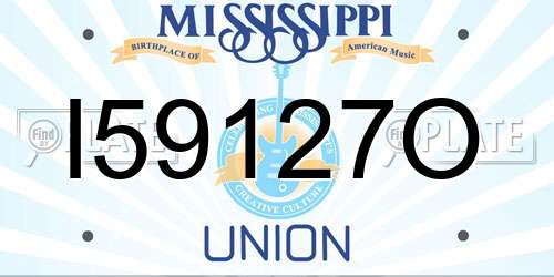 I59127O Mississippi License Plate