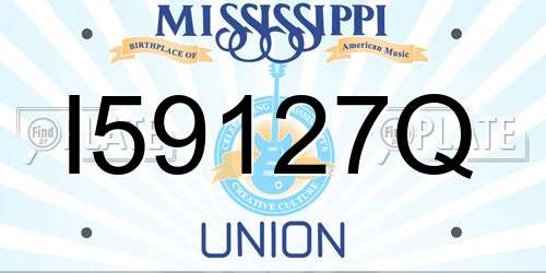 I59127Q Mississippi License Plate