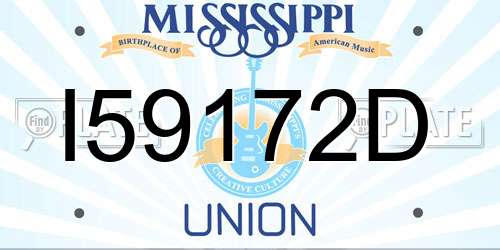 I59172D Mississippi License Plate