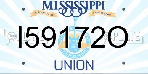 I59172O Mississippi License Plate
