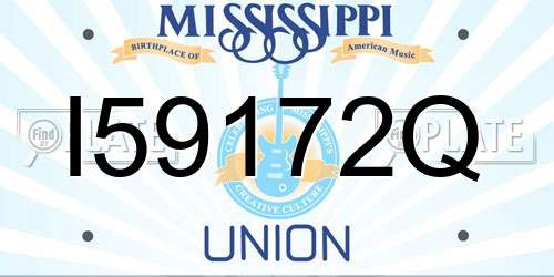 I59172Q Mississippi License Plate