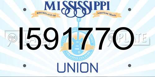 I59177O Mississippi License Plate