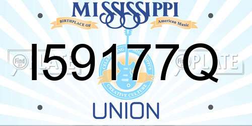 I59177Q Mississippi License Plate