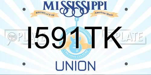 I591TK Mississippi License Plate