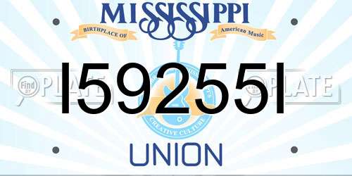 I59255I Mississippi License Plate