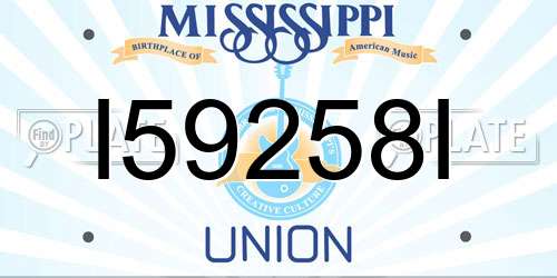 I59258I Mississippi License Plate