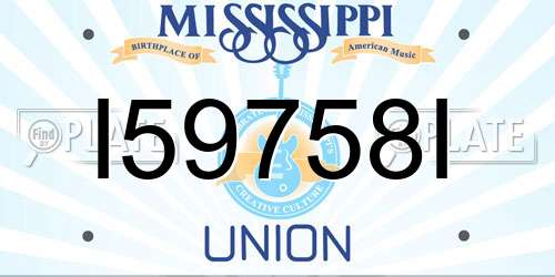 I59758I Mississippi License Plate
