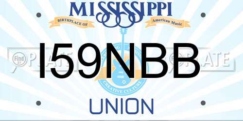 I59NBB Mississippi License Plate