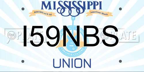 I59NBS Mississippi License Plate