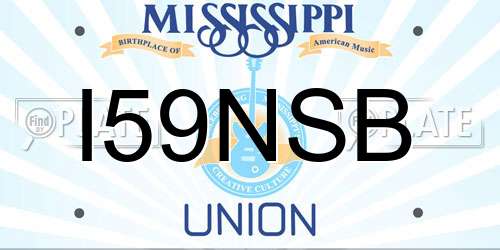I59NSB Mississippi License Plate