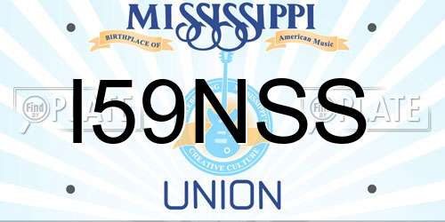 I59NSS Mississippi License Plate