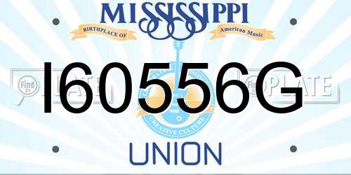 I60556G Mississippi License Plate