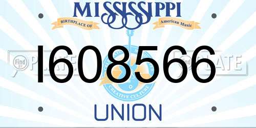 I608566 Mississippi License Plate