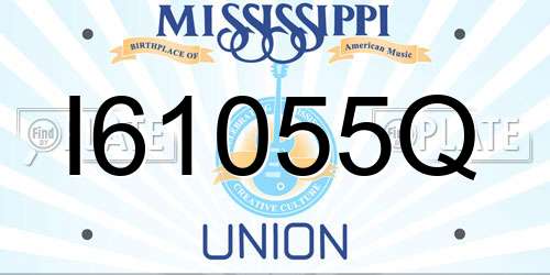 I61055Q Mississippi License Plate