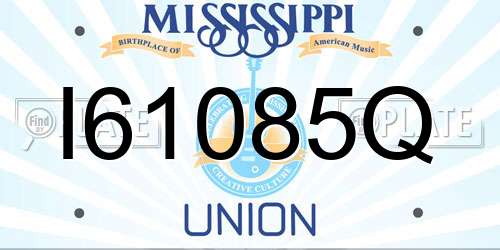 I61085Q Mississippi License Plate