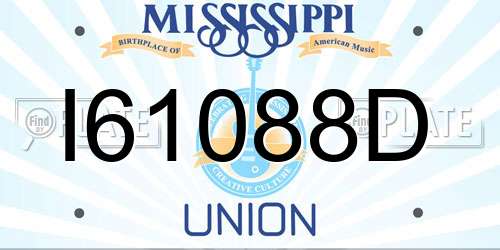 I61088D Mississippi License Plate