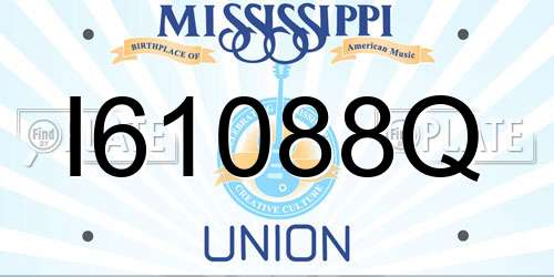 I61088Q Mississippi License Plate