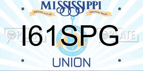 I61SPG Mississippi License Plate