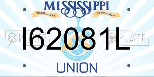 I62081L Mississippi License Plate