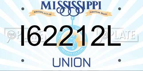 I62212L Mississippi License Plate