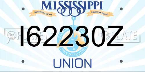 I62230Z Mississippi License Plate