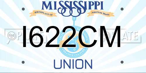 I622CM Mississippi License Plate