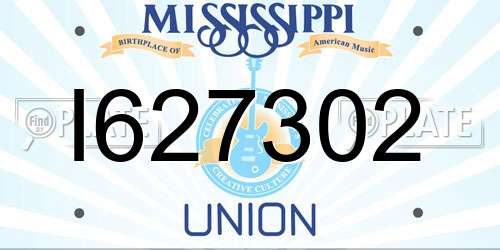 I627302 Mississippi License Plate