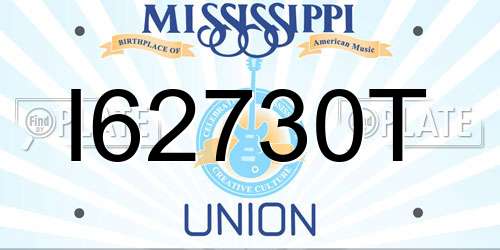 I62730T Mississippi License Plate