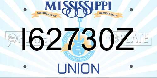 I62730Z Mississippi License Plate