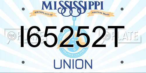 I65252T Mississippi License Plate