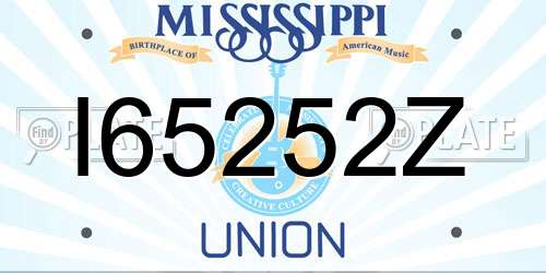 I65252Z Mississippi License Plate