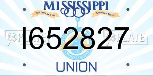 I652827 Mississippi License Plate