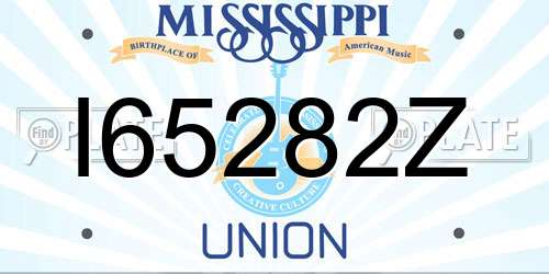 I65282Z Mississippi License Plate