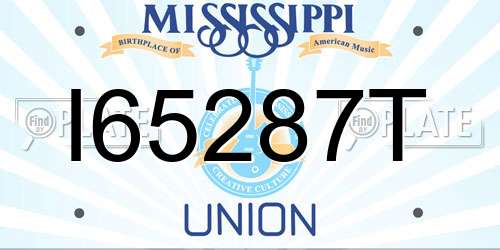 I65287T Mississippi License Plate